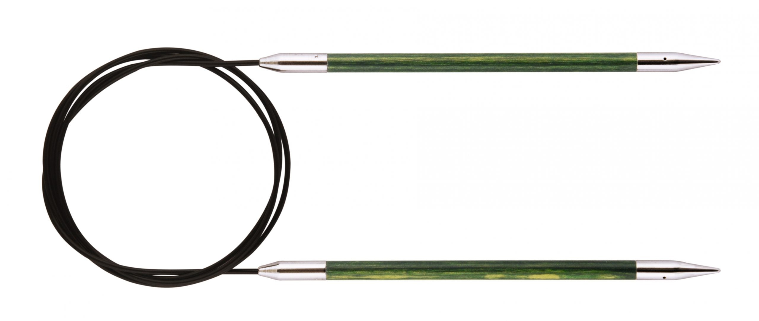 KnitPro Royale Aiguilles Circulaires Fixes 120 Cm – Bois Bouleau Multicolore & Laiton, 4,50 Mm – Confort Luxe Pour Tricot